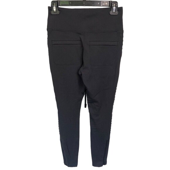 Athleta Delancey Moto Tight ‎ Black Size Small Athleisure Zipper Hem - Picture 3 of 5